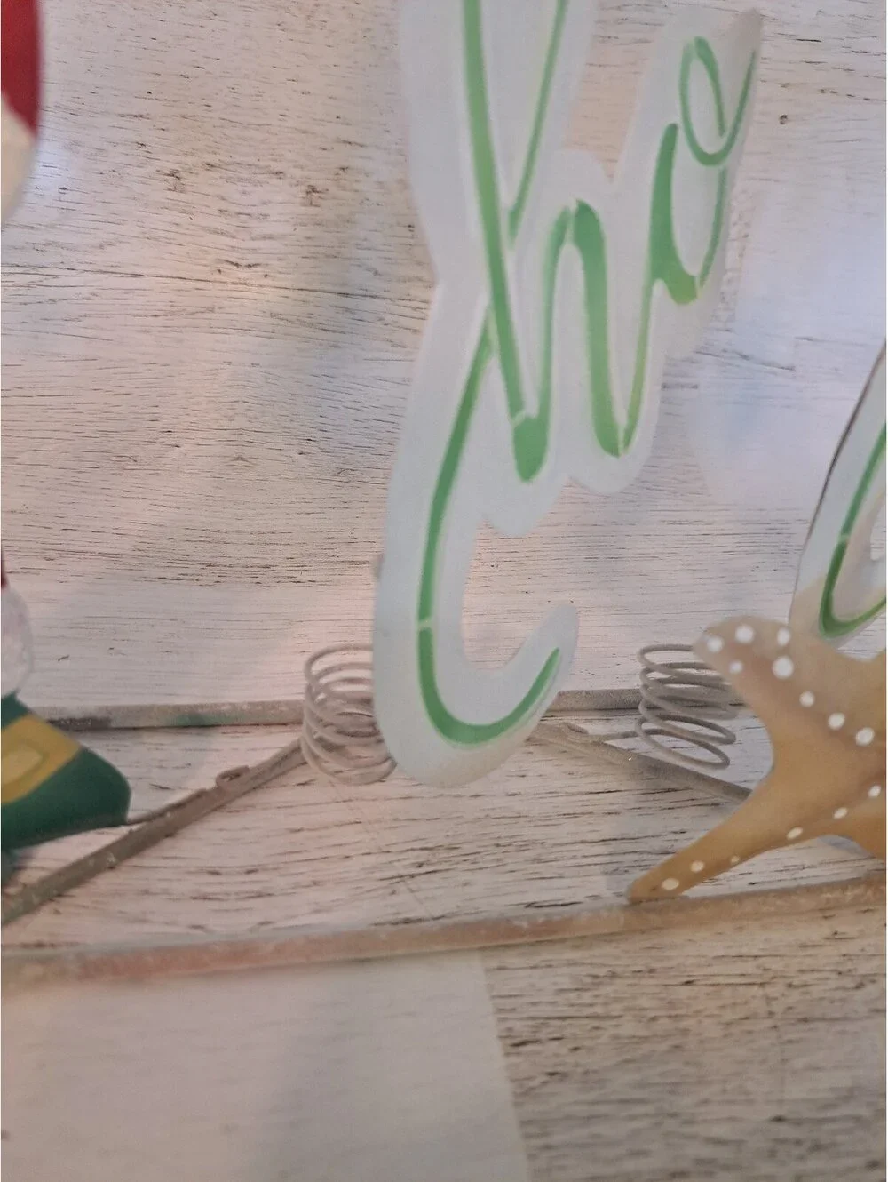 Santa Ho Ho Freestanding Palm Tree Tropical Costal Beach Christmas Holiday